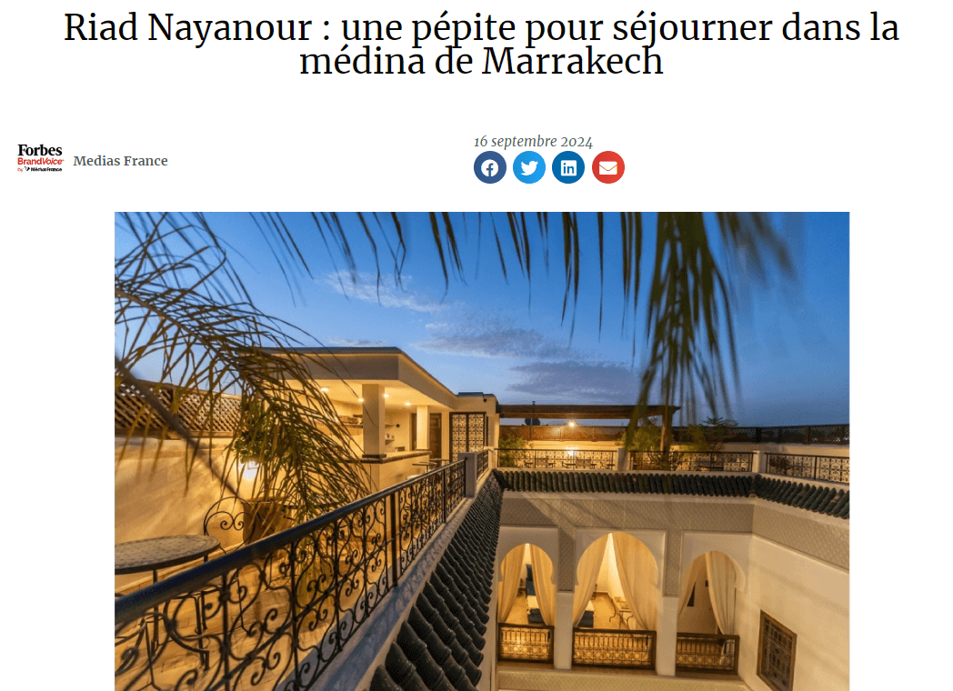 FORBES parle de Riad Nayanour